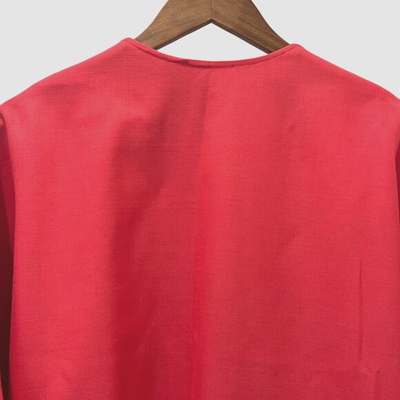 Vintage Salmon Pink Dolman Sleeve Blouse - Picture 8 of 9